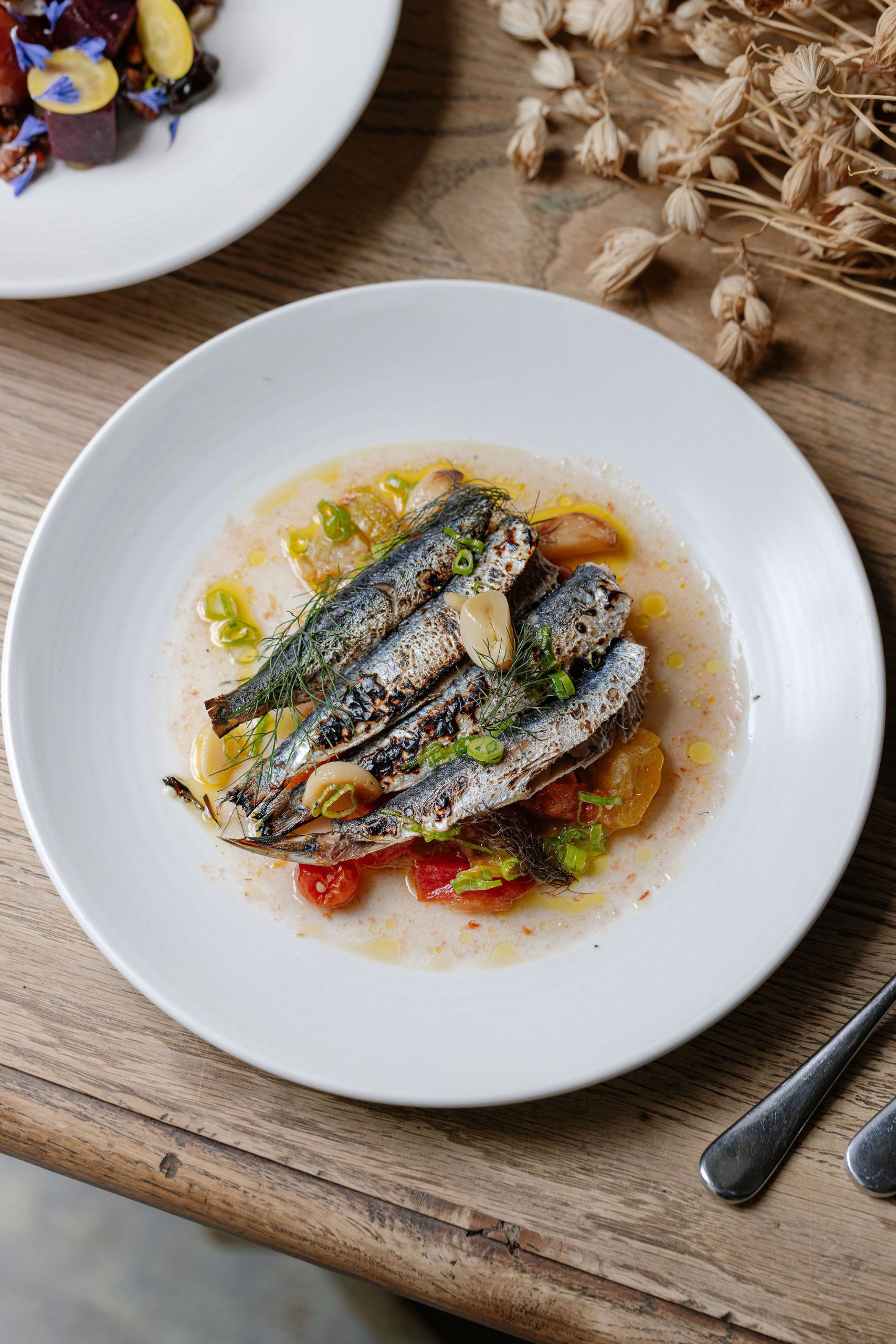 Grilled Sardines with Tomato Compote